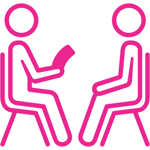 Interview Bookings icon (pink)