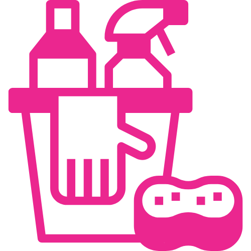 Residential & Commercial Cleaning icon (pink)